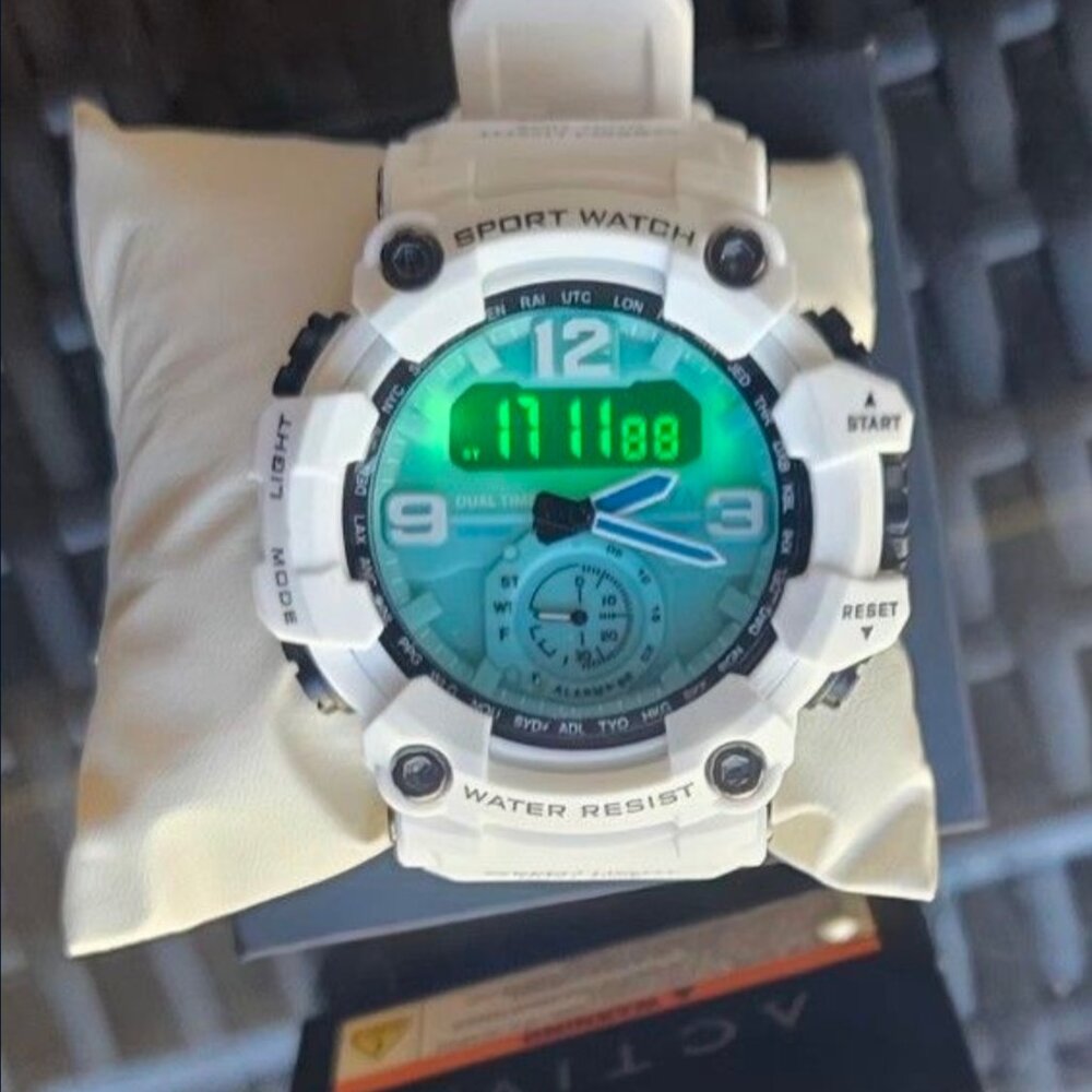 Activa Invicta White Sport Watch with Mint Blue Dial - Picture 2 of 4